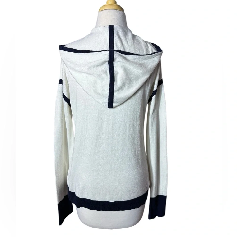 Alashan Cashmere Cotton Knit Long Sleeve V Neckline Hoodie Pullover Swea… - Picture 7 of 11